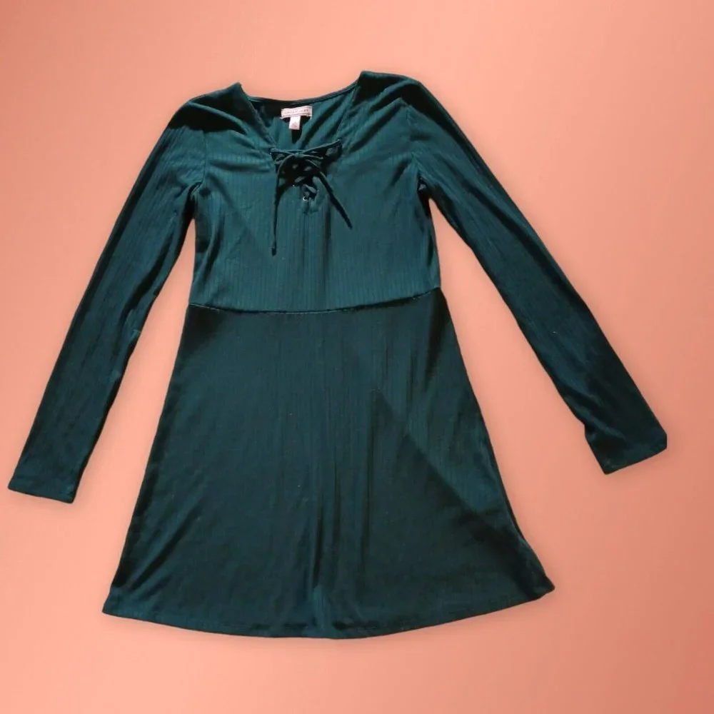 Cape Juby Short Dress/Tunic Emerald Green Wmn's Sz L Office School Casual Travel - Picture 7 of 7